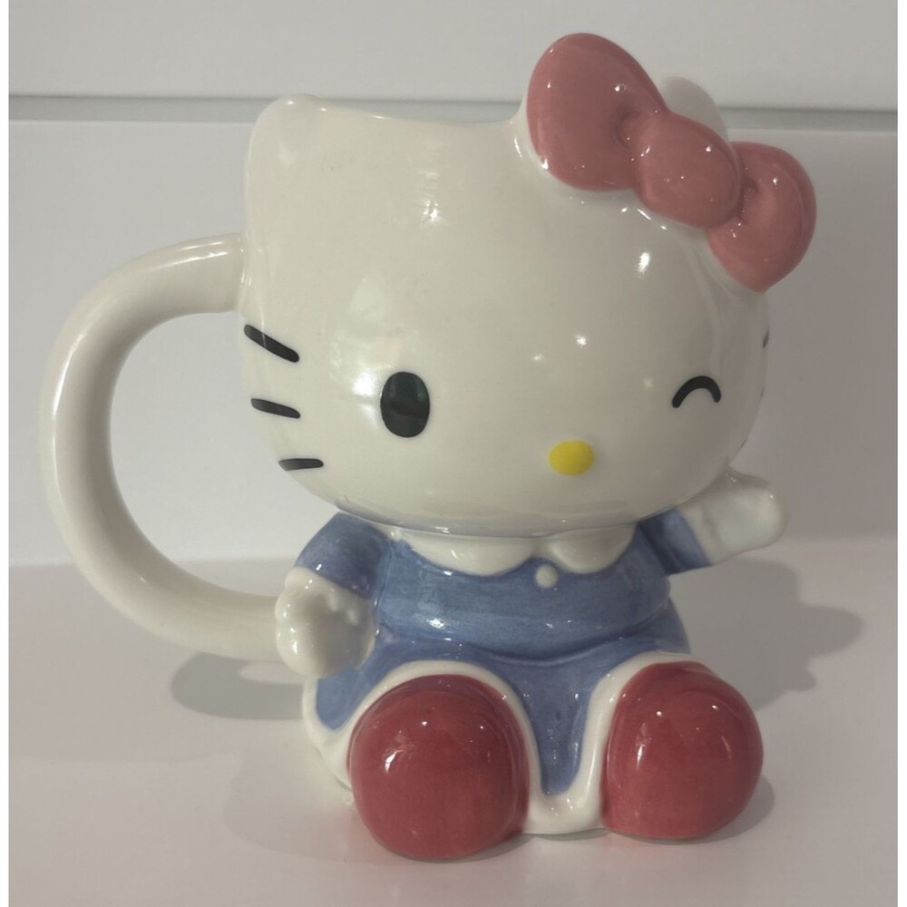 Blue Sky Hello Kitty Coffee Mug Cup Used